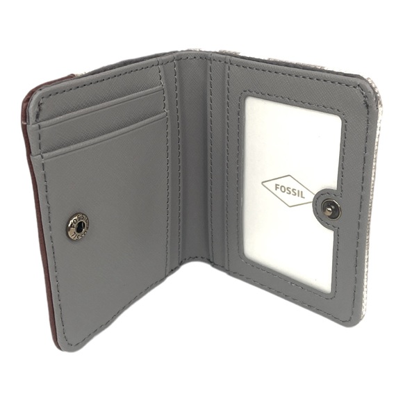 Fossil Neutral Stripes Madison Bifold Cream Brown - Picture 3 of 7